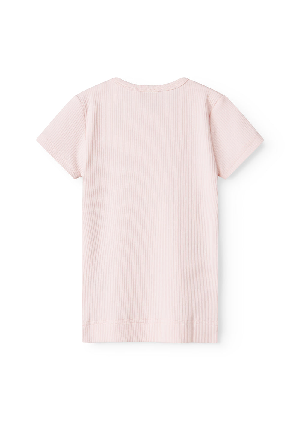 Kortærmet T-shirt i lys rosa med rund halsudskæring