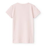Kortærmet T-shirt i lys rosa med rund halsudskæring