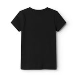 Sort korte ærmet T-shirt med rund halsudskæring bagpå