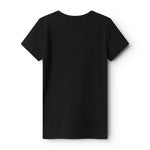 Sort kortærmet T-shirt set bagfra med rund hals