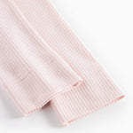 Rosa leggings med ribbet overflade og smal afslutning ved anklen