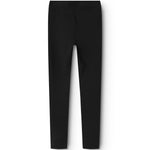 Sorte leggings med elastisk talje og lige ben