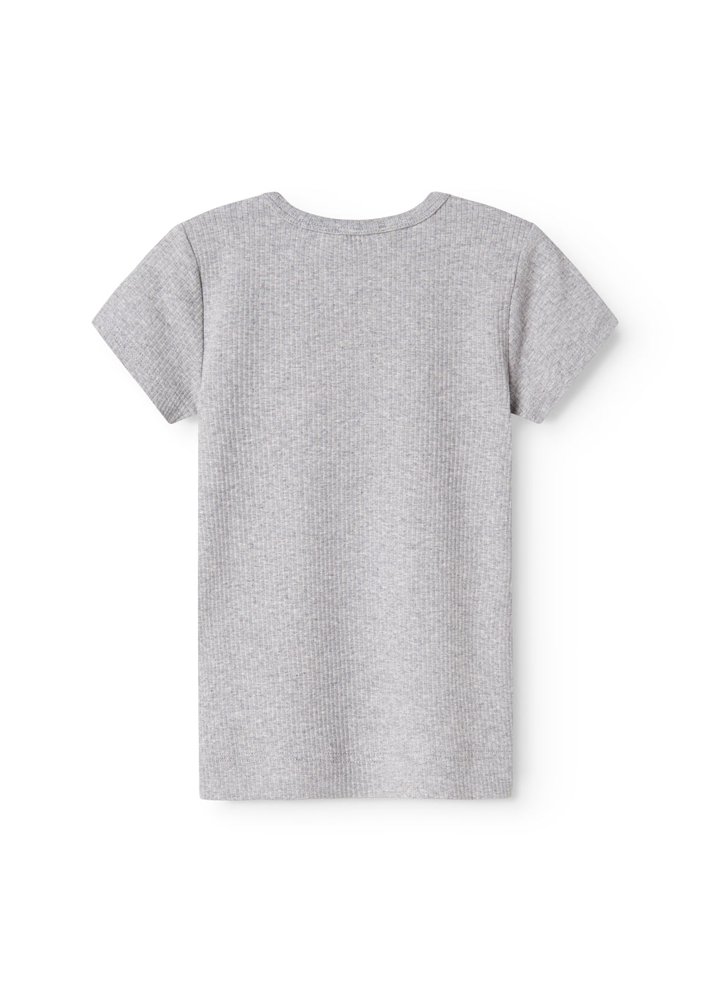 Lysegrå meleret kortærmet t-shirt set bagfra