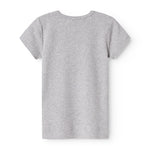 Lysegrå meleret kortærmet t-shirt set bagfra