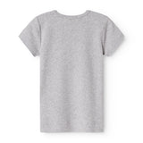Lysegrå meleret kortærmet t-shirt set bagfra