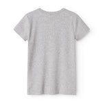 Kortærmet T-shirt i lys grå melange med rund hals og lige snit.