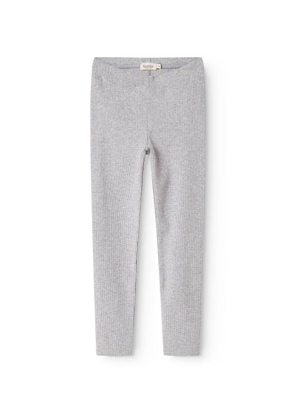 Lysegrå leggings til børn med lange, tætsiddende ben og flad skridt-søm