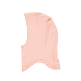 Rose elefanthue/balaclava i strik med åbning til ansigt og øren
