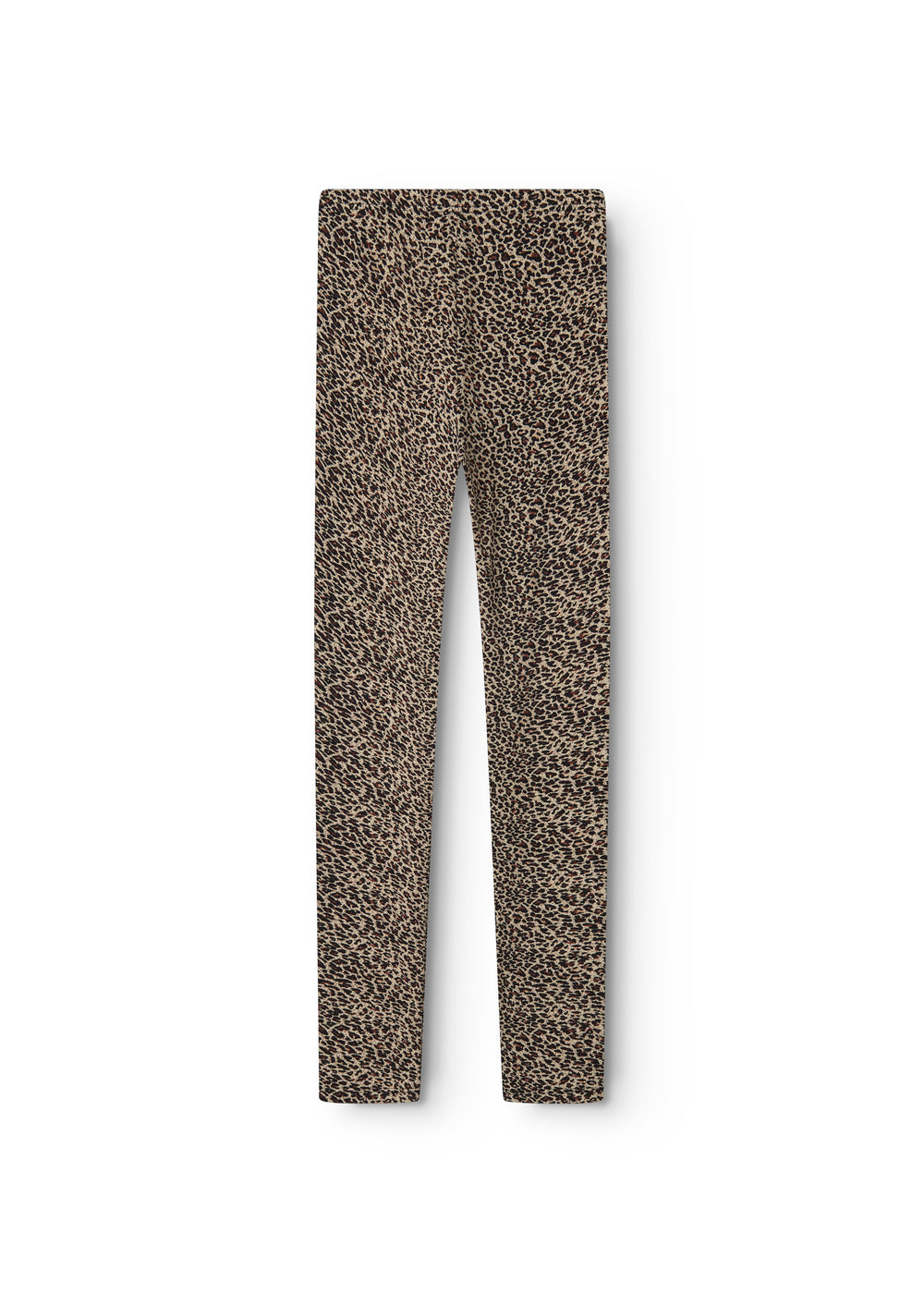 Brune leopardmønstrede leggings med tætsiddende ben og elastisk talje