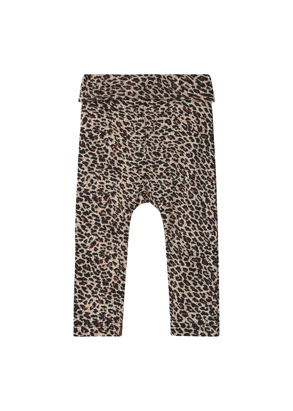 Leo Piva leopardprintede bukser i brun og beige med elastisk talje og smalle ben