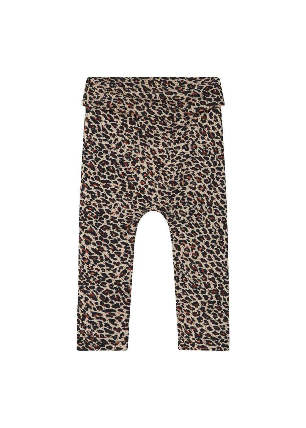 Leo Piva leopardprintede bukser i brun og beige med elastisk talje foran