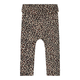 Leo Piva leopardprintede bukser i brun og beige med elastisk talje foran