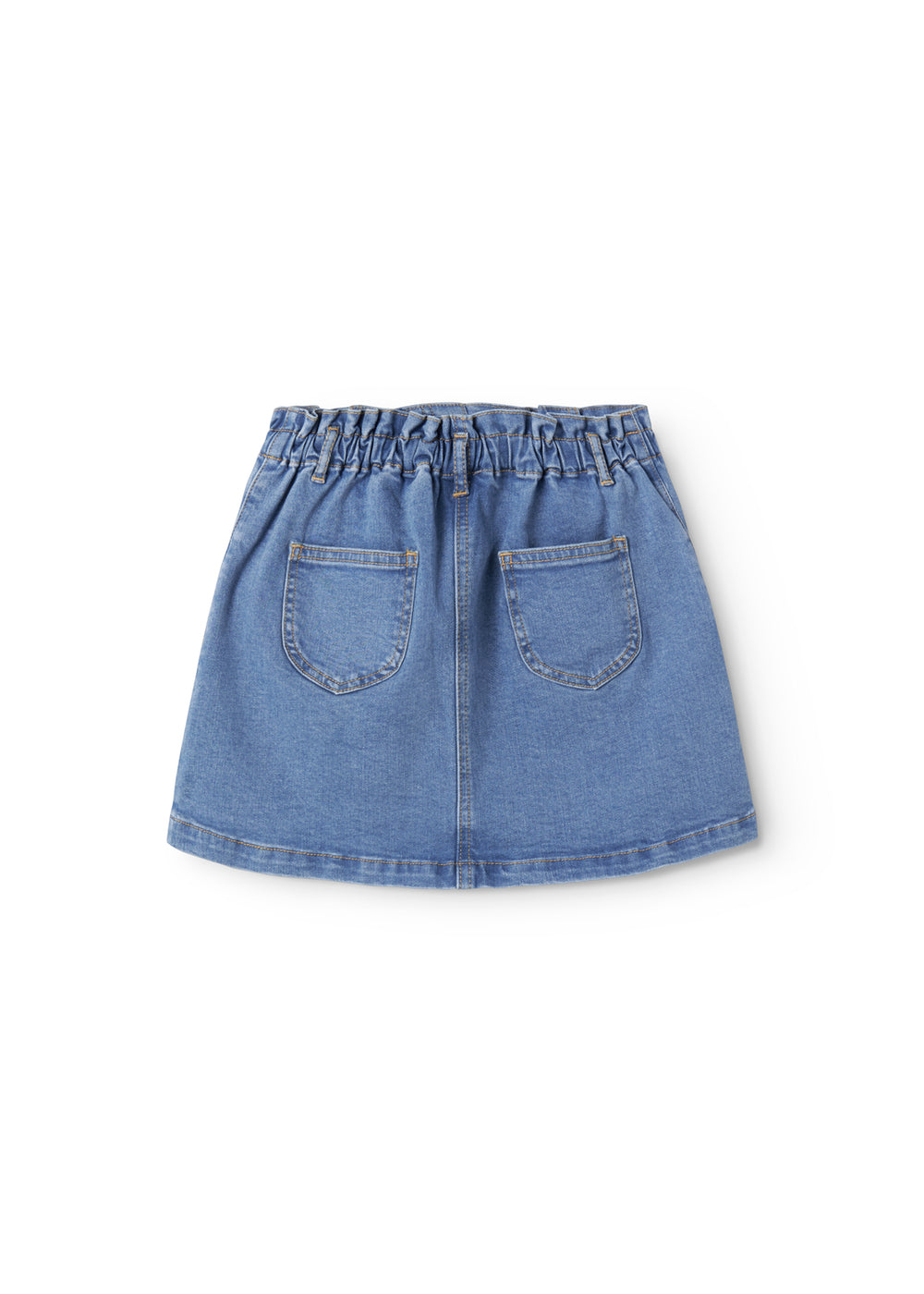 Kort denim nederdel med lommer  til børn