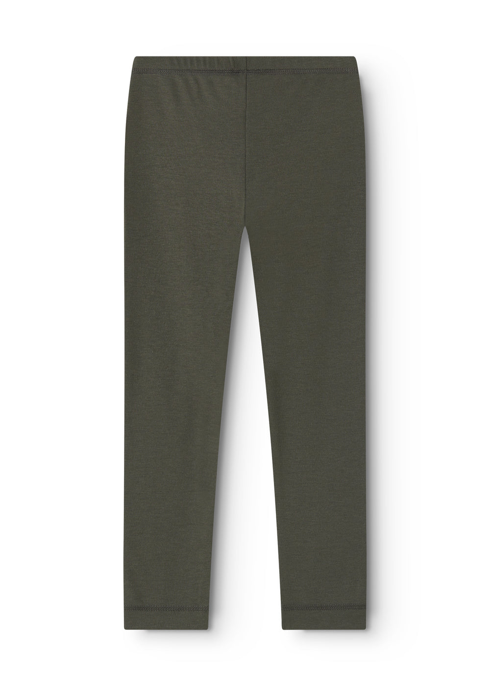 Mørkegrønne leggings til børn, lange ben, lige pasform