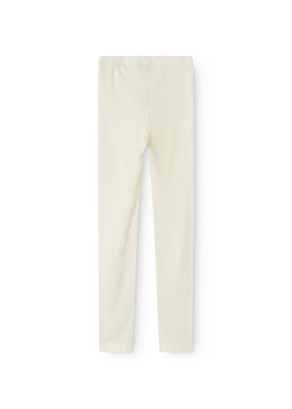 Naturfarvede uld leggings til børn med lige ben og flad talje