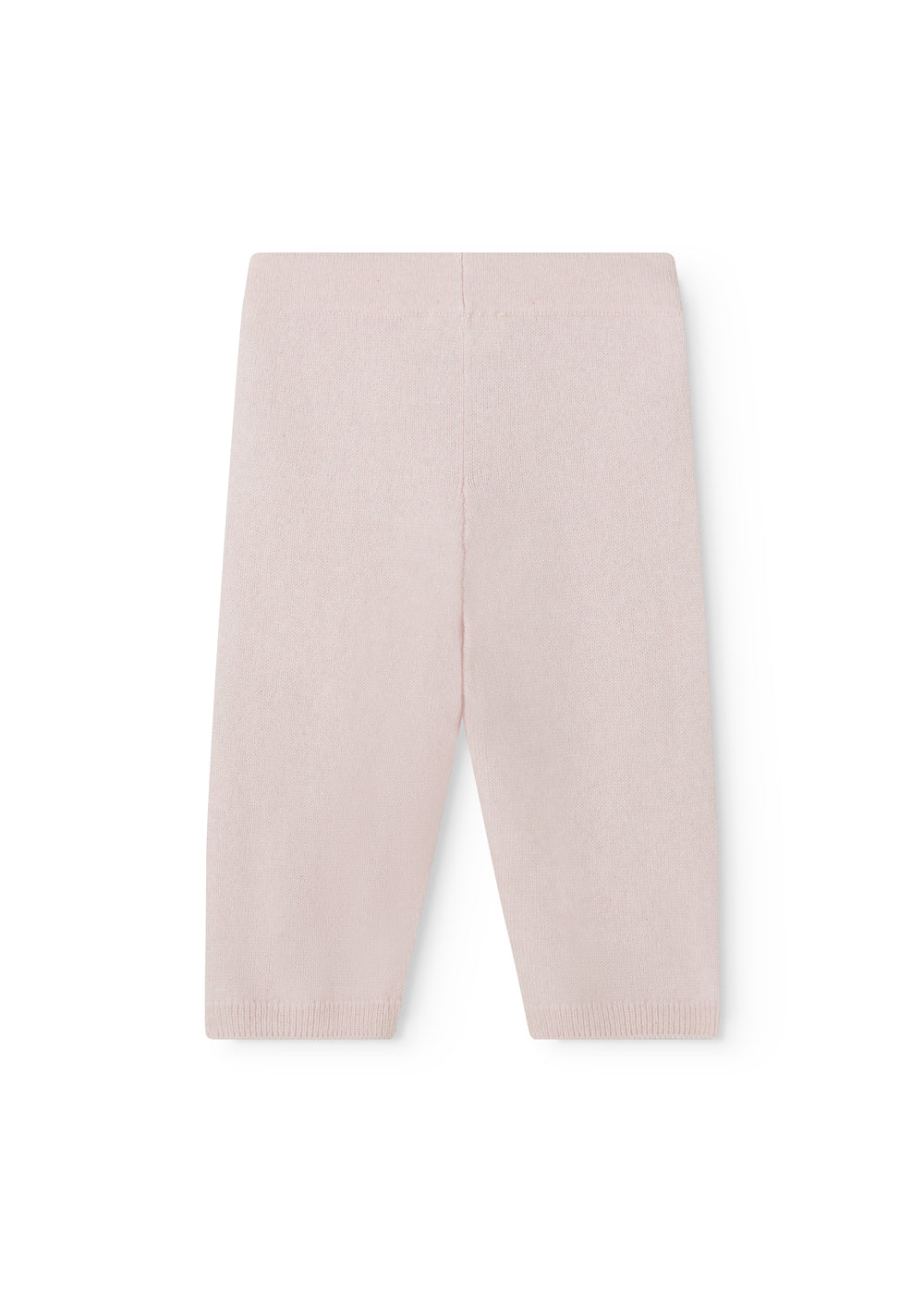 Powy kashmirbukser i rosa mel med elastisk linning og lige ben.