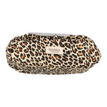 Vådservietomslag i brun og beige leopardprint med åbning og MarMar-logo