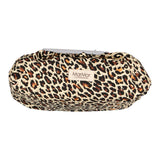 Vådservietomslag i brun og beige leopardprint med åbning og MarMar-logo