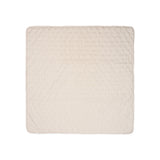 Babyquilt-tæppe i sandgrå, kvadratisk med let relief og quiltede syninger