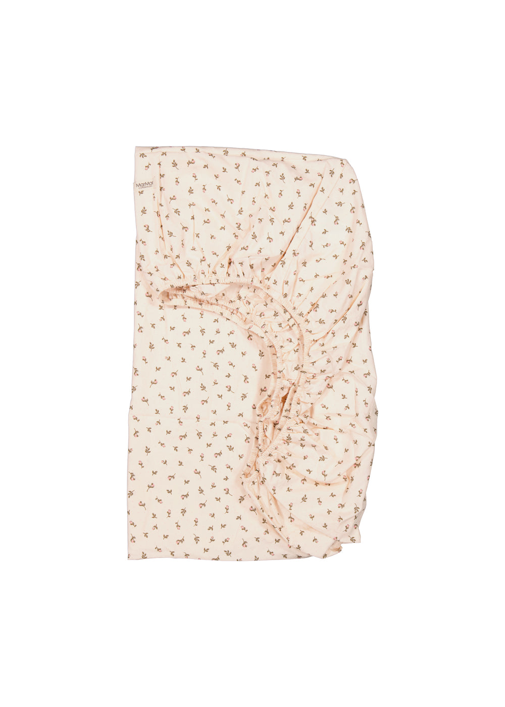 Foldet lagen med fastgjorte hjørner i lys beige med små blomster, Little Rose