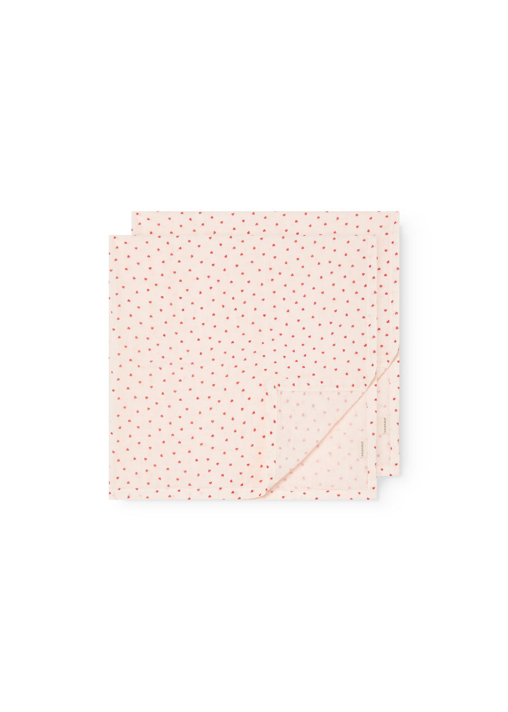 Baby stofbleer med et sødt hjerte print