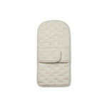 Pusleunderlag i lys creme med polstret quilt og lomme-/kantklap
