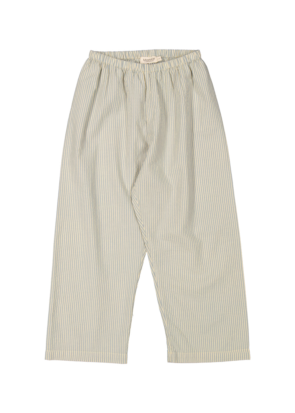 Pyjamasbukser med elastisk linning og lyse striber