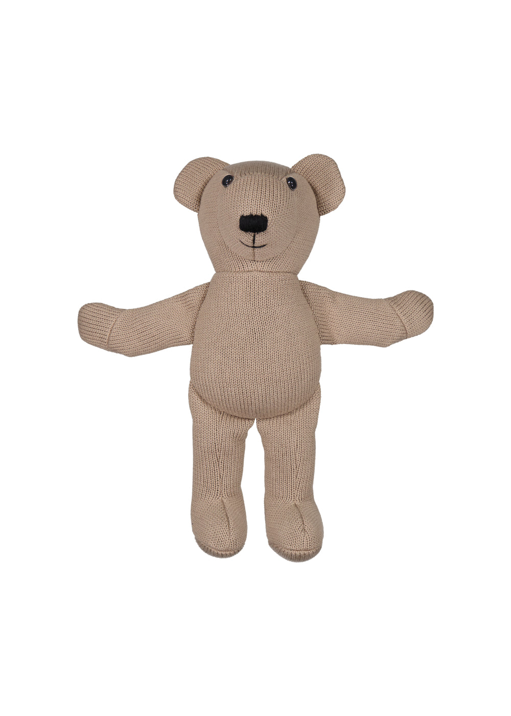 Bamse i varm stentone med broderet snude og ører, stående