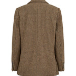 Brunnet ternet blazer til kvinder