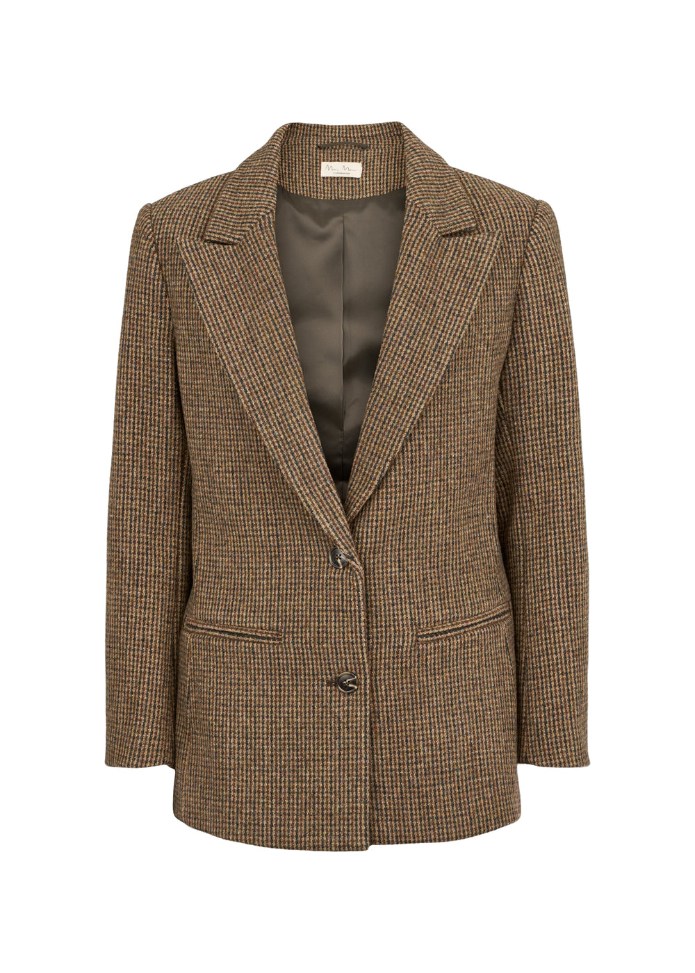 Brunnet ternet blazer til kvinder