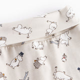 Babybukser i lyst stof med Moomin-print