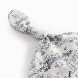 Hue til nyfødt med kant der kan foldes ned og, sød knude og Moomin print
