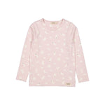 Lyserøs langærmet pyjamas-top med allover print