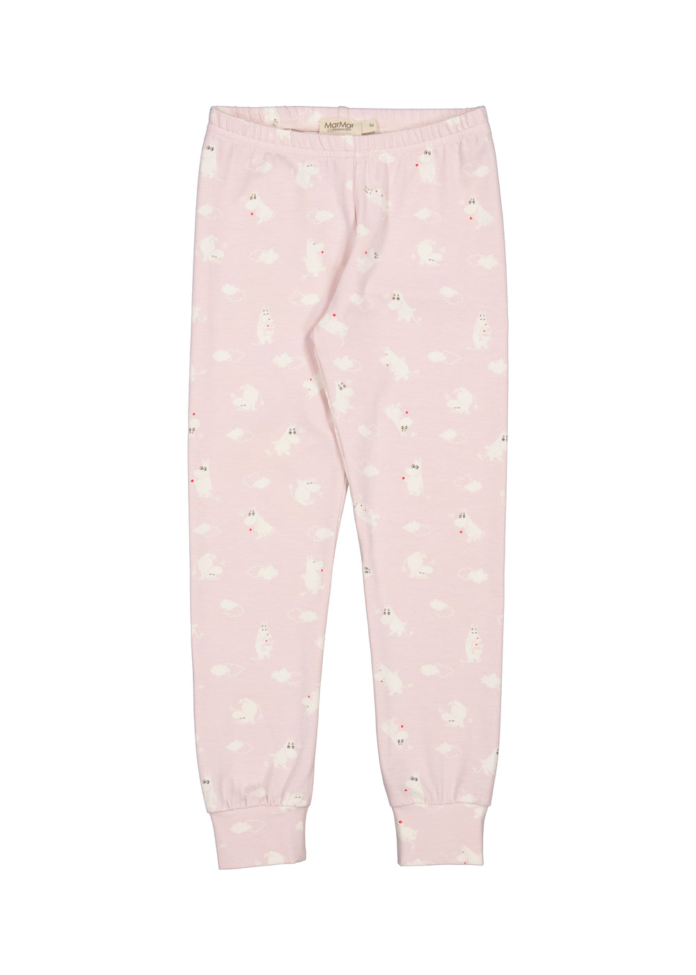 Lyserøde lange pyjamasbukser med allover print