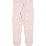 Lyserøde lange pyjamasbukser med allover print