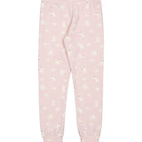Lyserøde lange pyjamasbukser med allover print
