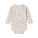 Langærmet babybody med Moomin-print i lyse farver