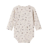 Langærmet babybody med Moomin-print i lyse farver