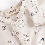 Langærmet babybody med Moomin-print i lyse farver
