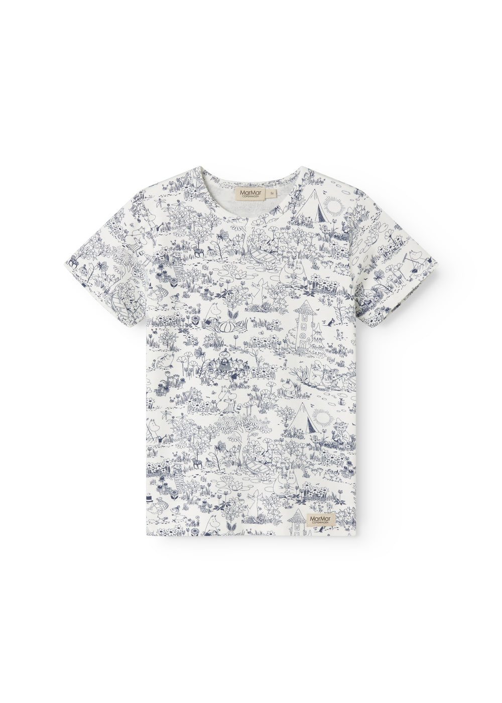 Kortærmet t-shirt til børn med et fint Moomin print