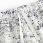 Shorts til børn med fint Moomin print, bred elastik samt bindebånd i taljen