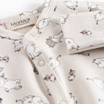 Heldragt til baby med lange ærmer, trykknapper, futter og Moomin-tryk i lyse farver