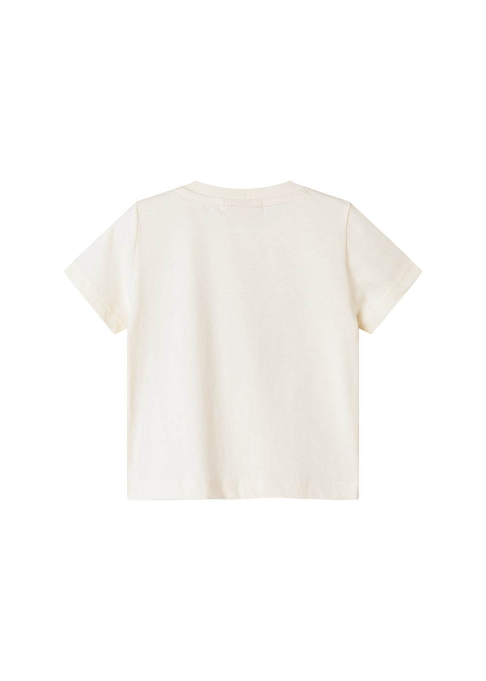 Off-white børne-T-shirt med ren ryg