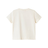 Off-white børne-T-shirt med ren ryg