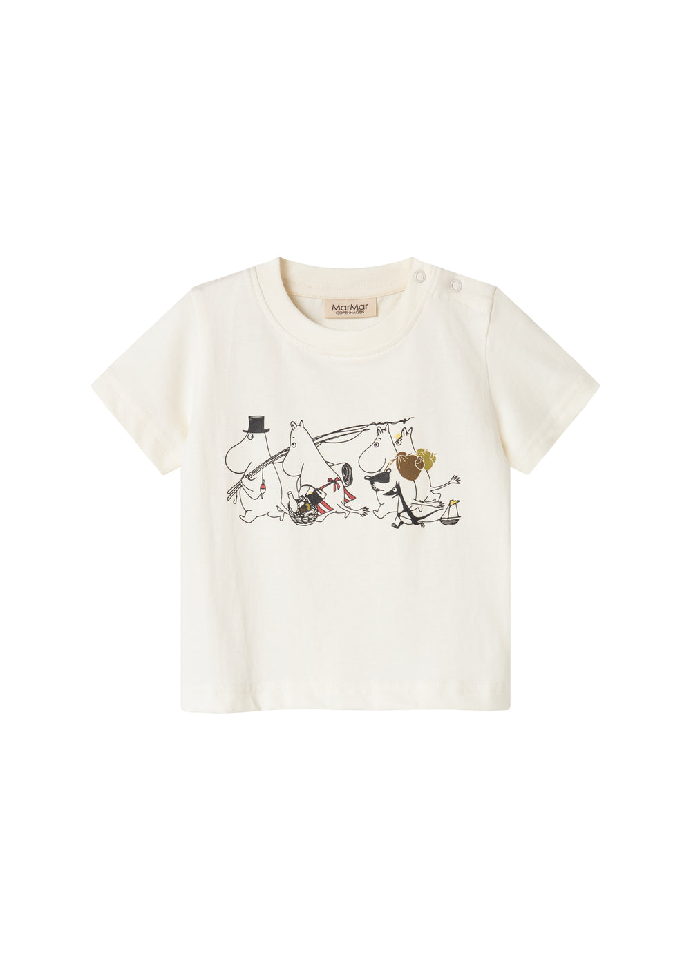 Off-white børne-T-shirt med Moomin-illustration på forsiden