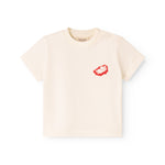 Råhvid baby-T-shirt med Mumin-print på brystet