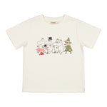 Hvid T-shirt (flad) med Moomin-figurprint foran