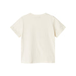 Børne-T-shirt offwhite uden synligt tryk på bagsiden