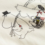 Offwhite børne-T-shirt med detaljeret Moomin-illustration foran