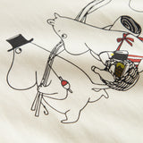 Offwhite børne-T-shirt med detaljeret Moomin-illustration foran